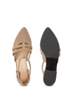 Leren Ballerina's Met Bandje Taupe -Gstar Kleding Winkel lashoe leren ballerinas met bandje taupe 3