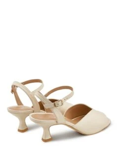 Leren Haksandalen Crème -Gstar Kleding Winkel lashoe leren haksandalen creme 1