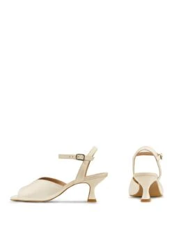 Leren Haksandalen Crème -Gstar Kleding Winkel lashoe leren haksandalen creme 2