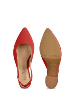 Leren Slingpumps Rood -Gstar Kleding Winkel lashoe leren slingpumps rood 3