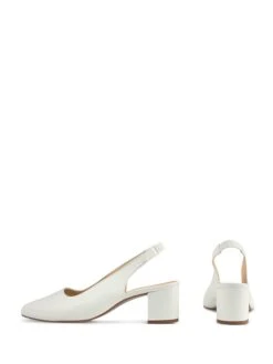 Leren Slingpumps Wit -Gstar Kleding Winkel lashoe leren slingpumps wit 2