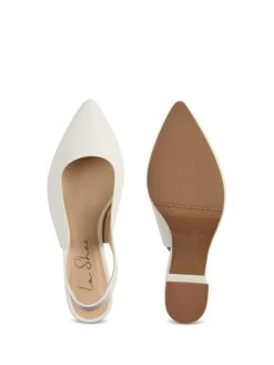 Leren Slingpumps Wit -Gstar Kleding Winkel lashoe leren slingpumps wit 3