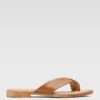 Leren Teenslippers Camel -Gstar Kleding Winkel lasocki leren teenslippers camel