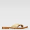Leren Teenslippers Geel