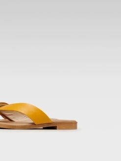 Leren Teenslippers Okergeel/oranje -Gstar Kleding Winkel lasocki leren teenslippers okergeel oranje 2