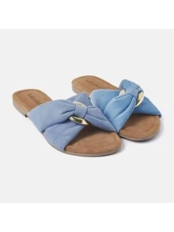 Lazamani Leren Slippers Lichtblauw -Gstar Kleding Winkel lazamani leren slippers lichtblauw 1