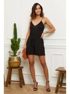 Linnen Short Zwart -Gstar Kleding Winkel le monde du lin linnen short zwart 4