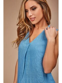 Linnen Top Lichtblauw 10 Linnen Top Lichtblauw -Gstar Kleding Winkel le monde du lin linnen top lichtblauw 3