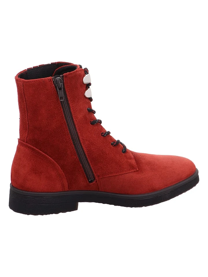 Legero Leren Enkellaarzen "Soana" Rood 7 Legero Leren Enkellaarzen "Soana" Rood - Afbeelding 5