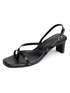 Leren Haksandalen "Chumani" Zwart -Gstar Kleding Winkel les bagatelles leren haksandalen chumani zwart 2