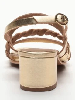 Leren Haksandalen "Dezba" Donkergoudkleurig -Gstar Kleding Winkel les bagatelles leren haksandalen dezba donkergoudkleurig 3