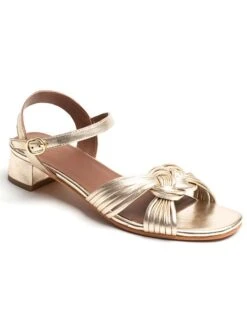 Leren Haksandalen "Falcom" Goudkleurig -Gstar Kleding Winkel les bagatelles leren haksandalen falcom goudkleurig 2