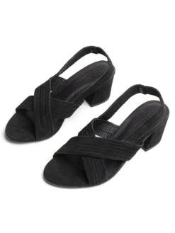 Leren Haksandalen "Isi" Zwart -Gstar Kleding Winkel les bagatelles leren haksandalen isi zwart 3