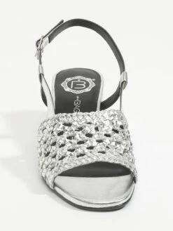 Leren Haksandalen "Kama" Zilverkleurig -Gstar Kleding Winkel les bagatelles leren haksandalen kama zilverkleurig 1