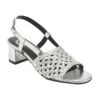 Leren Haksandalen "Kama" Zilverkleurig