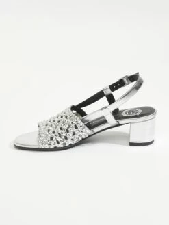 Leren Haksandalen "Kama" Zilverkleurig -Gstar Kleding Winkel les bagatelles leren haksandalen kama zilverkleurig 4