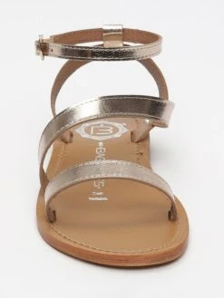 Leren Sandalen "Alofi" Goudkleurig -Gstar Kleding Winkel les bagatelles leren sandalen alofi goudkleurig 1