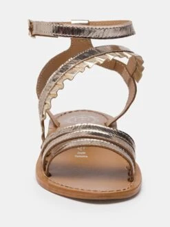 Leren Sandalen "Carroll" Goudkleurig -Gstar Kleding Winkel les bagatelles leren sandalen carroll goudkleurig 1