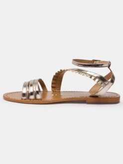 Leren Sandalen "Carroll" Goudkleurig -Gstar Kleding Winkel les bagatelles leren sandalen carroll goudkleurig 2