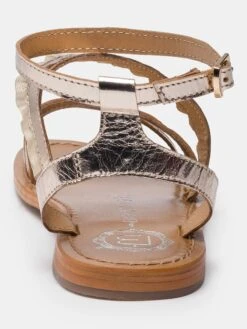Leren Sandalen "Carroll" Goudkleurig -Gstar Kleding Winkel les bagatelles leren sandalen carroll goudkleurig 3