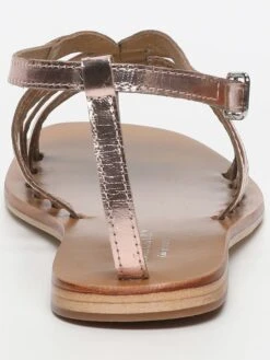 Leren Sandalen "Champakmala" Roségoudkleurig -Gstar Kleding Winkel les bagatelles leren sandalen champakmala rosegoudkleurig 3