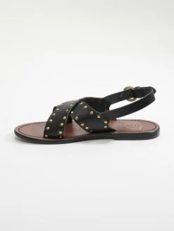 Leren Sandalen "Erebia" Zwart -Gstar Kleding Winkel les bagatelles leren sandalen erebia zwart 1