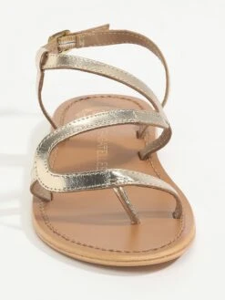 Leren Sandalen "Kamlai" Donkergoudkleurig -Gstar Kleding Winkel les bagatelles leren sandalen kamlai donkergoudkleurig 1