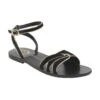 Leren Sandalen "Kiele" Zwart/goudkleurig