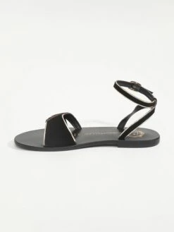 Leren Sandalen "Kiele" Zwart/goudkleurig -Gstar Kleding Winkel les bagatelles leren sandalen kiele zwart goudkleurig 2