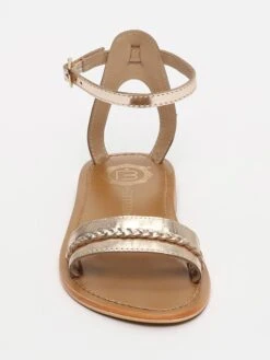 Leren Sandalen "Pasas" Goudkleurig -Gstar Kleding Winkel les bagatelles leren sandalen pasas goudkleurig 1