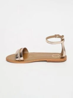 Leren Sandalen "Pasas" Goudkleurig -Gstar Kleding Winkel les bagatelles leren sandalen pasas goudkleurig 2