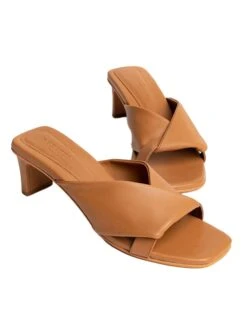 Leren Slippers "Coahoma" Lichtbruin -Gstar Kleding Winkel les bagatelles leren slippers coahoma lichtbruin 3