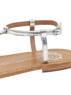 Leren Teenslippers "Pasco" Zilverkleurig -Gstar Kleding Winkel les bagatelles leren teenslippers pasco zilverkleurig 3