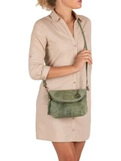 Leren Schoudertas Olijfgroen - (B)22 X (H)18 X (D)2 Cm -Gstar Kleding Winkel lia biassoni leren schoudertas olijfgroen b 22 x h 18 x d 2 cm 3