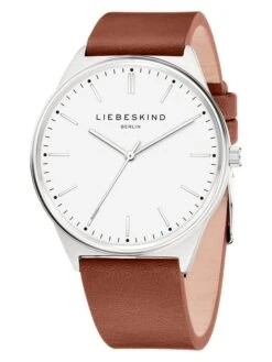 Liebeskind Kwartshorloge Lichtbruin/zilverkleurig/wit -Gstar Kleding Winkel liebeskind kwartshorloge lichtbruin zilverkleurig wit 1