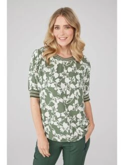 Blouse "Ecatarina" Kaki/wit -Gstar Kleding Winkel lieblingsstuck blouse ecatarina kaki wit 3