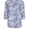 Blouse "Elouisa" Donkerblauw/wit