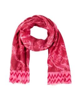 Sjaal "Vrena" Rood/lichtroze -Gstar Kleding Winkel lieblingsstuck sjaal vrena rood lichtroze 1