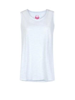 Top "Cinja" Wit/lichtblauw