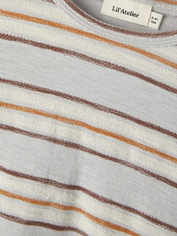 Lil Atelier Shirt "Dodo" Grijs/bruin/lichtbruin 5 Lil Atelier Shirt "Dodo" Grijs/bruin/lichtbruin - Afbeelding 3