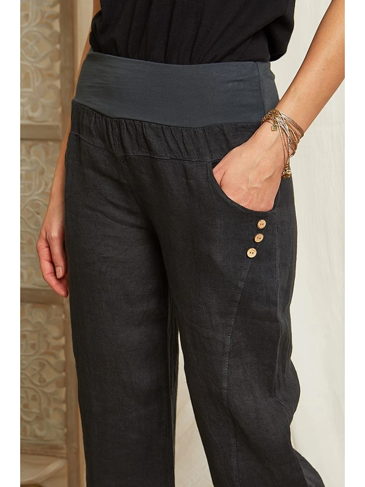 Linnen Broek Antraciet 7 Linnen Broek Antraciet - Afbeelding 5