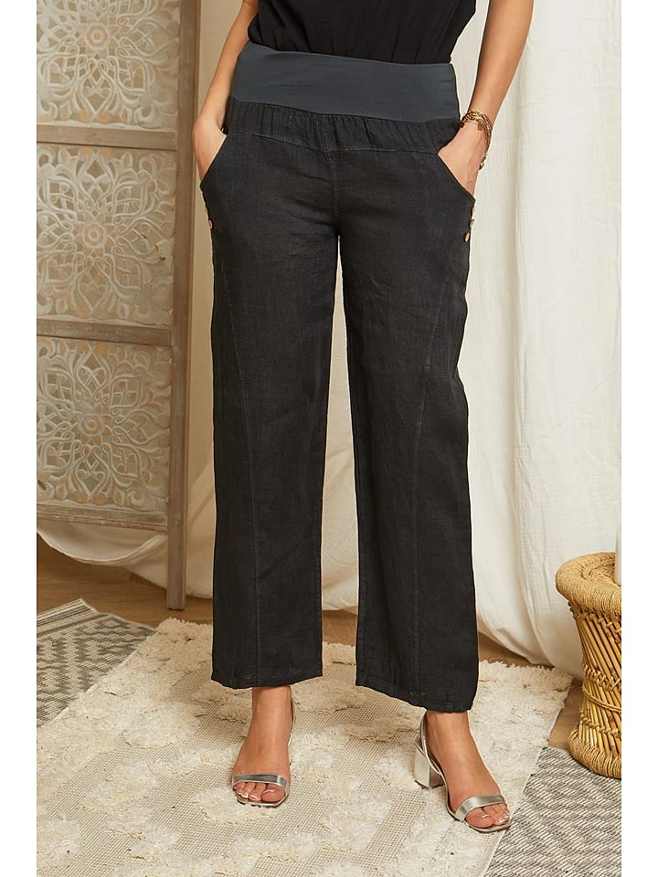 Linnen Broek Antraciet 3 Linnen Broek Antraciet