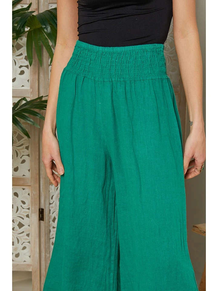 Linnen Broek Petrol 6 Linnen Broek Petrol - Afbeelding 4