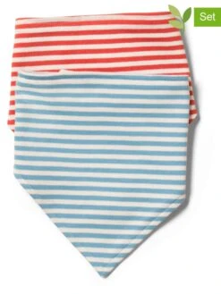 2-delige Set: Doeken Rood/lichtblauw