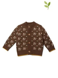 Vest "Autumn Flowers" Donkerbruin