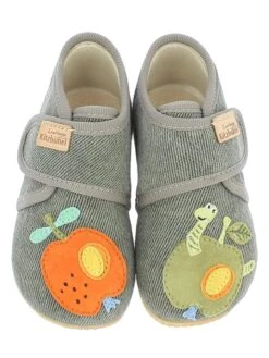 Living Kitzbühel Pantoffels "Appel Met Rups" Kaki