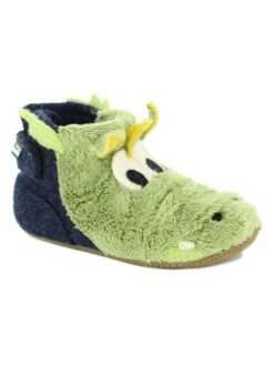 Living Kitzbühel Pantoffels "Draak" Groen/blauw