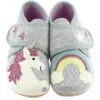 Living Kitzbühel Pantoffels "Eenhoorn & Regenboog" Grijs