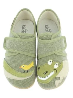 Living Kitzbühel Pantoffels "Krokodil" Kaki