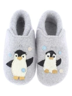 Living Kitzbühel Pantoffels ""Newborn" Pinguïns" Grijs